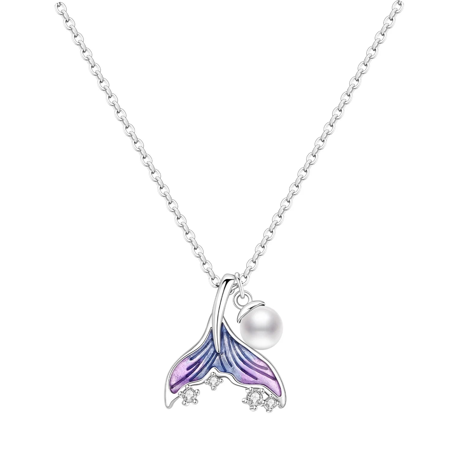 Romantic Pink Crown Heart Pendant Necklace Genuine 925 Sterling Silver Elegant Fine Je close-up view