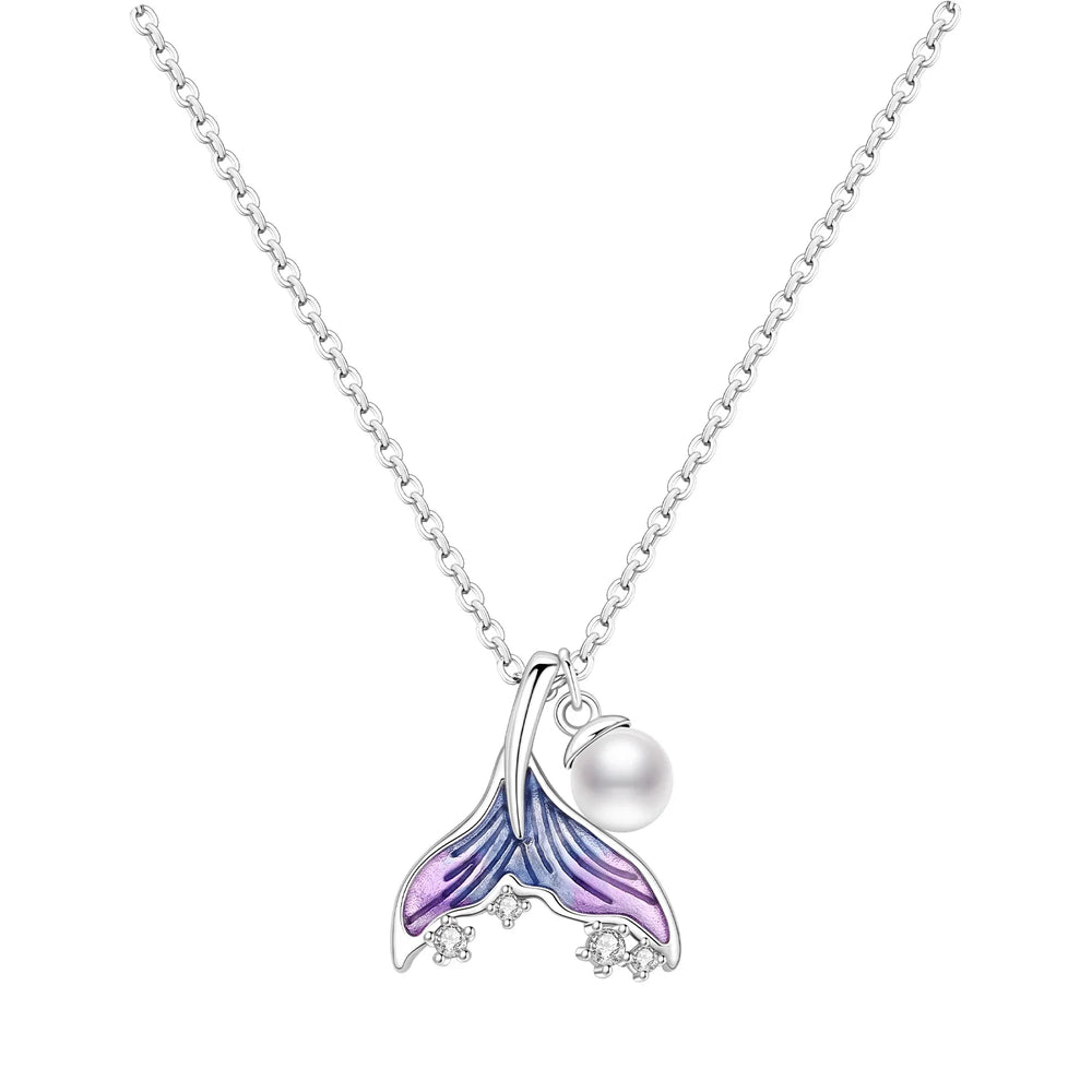 Romantic Pink Crown Heart Pendant Necklace Genuine 925 Sterling Silver Elegant Fine Je close-up view