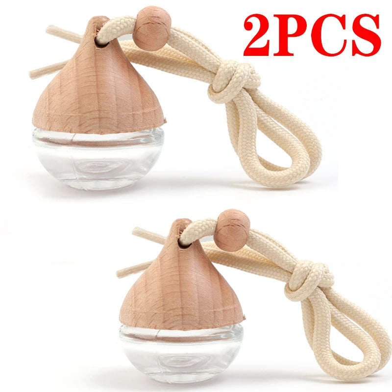 Round Car Perfume Bottle Ornament Aromatherapy Essential Oil Bottle Hanging Auto Air alternate view