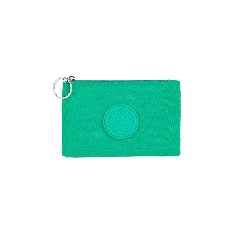 Casual Solid Nylon Coin Purse | Multi-Purpose Zipper Wallet Pouch lifestyle view