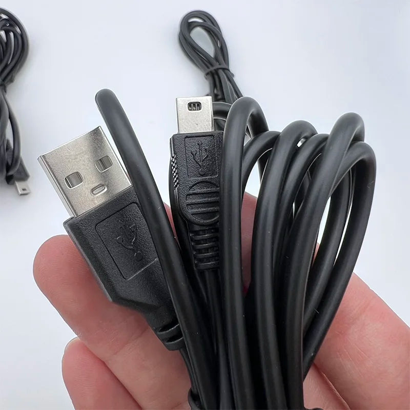 USB Charger Cable for PS3 Controller | Extension Gamepad Cord with Magnetic Ring close-up view