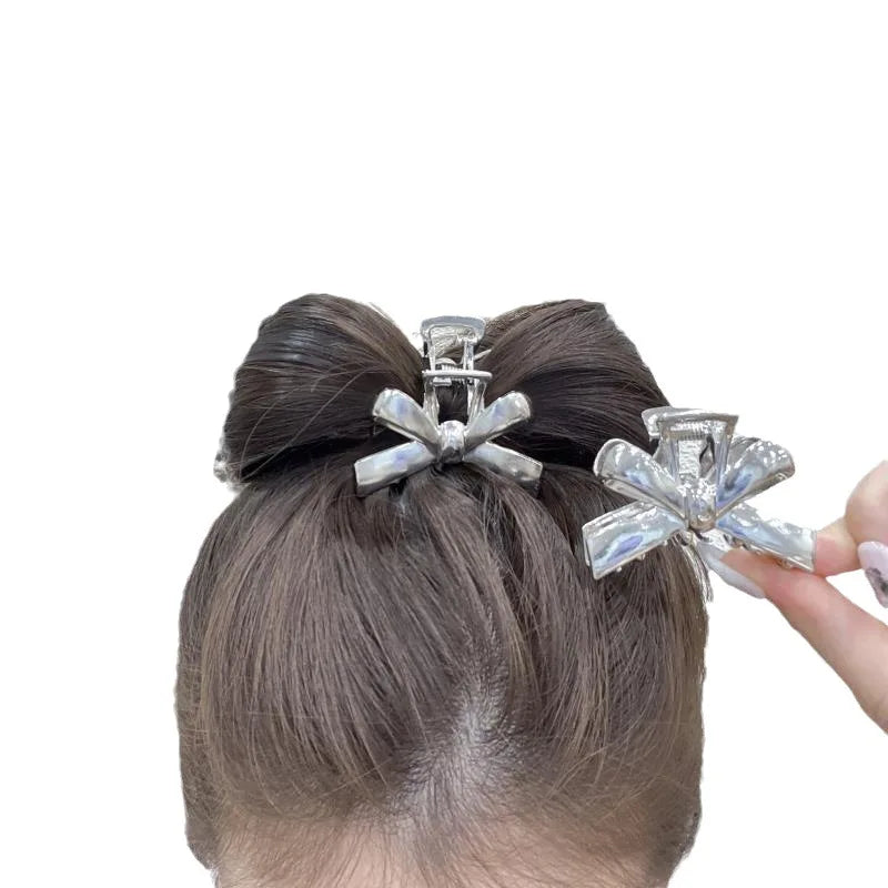 Mini Metal Bow Hair Claw Clip Women Summer Headwear