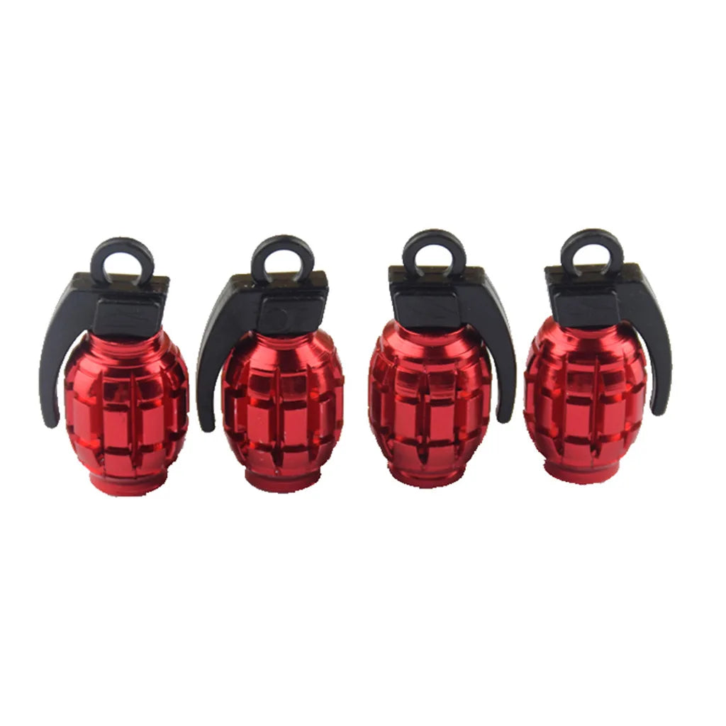Aluminum Alloy Tire Valve Stem Caps, 4 Pcs