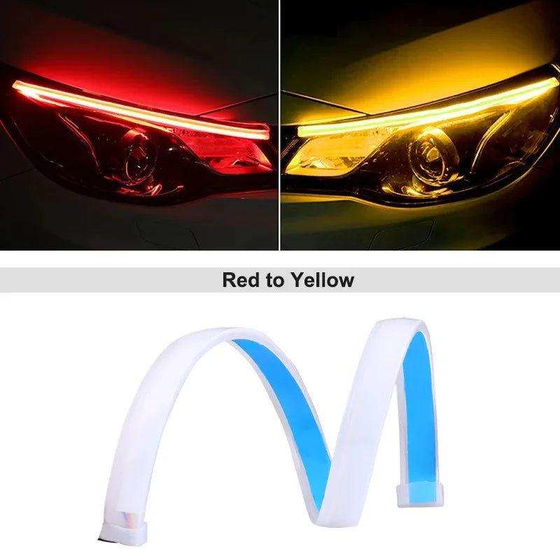 Car LED Daytime Running Light Strip | Flexible Waterproof DRL with Flowing Turn Signa alternate view