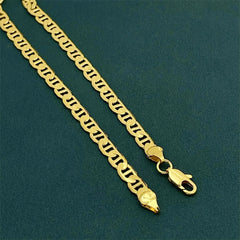 Andara Luxury 925 Sterling Silver Gold Plated 6mm Figaro Necklace, Unisex Engagement Accessories Jewelry 40-60cm
