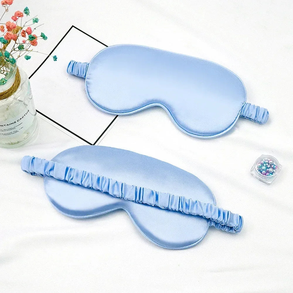 Silk Sleep Eye Mask for Women | Travel Blindfold with Light Blocking alternate view