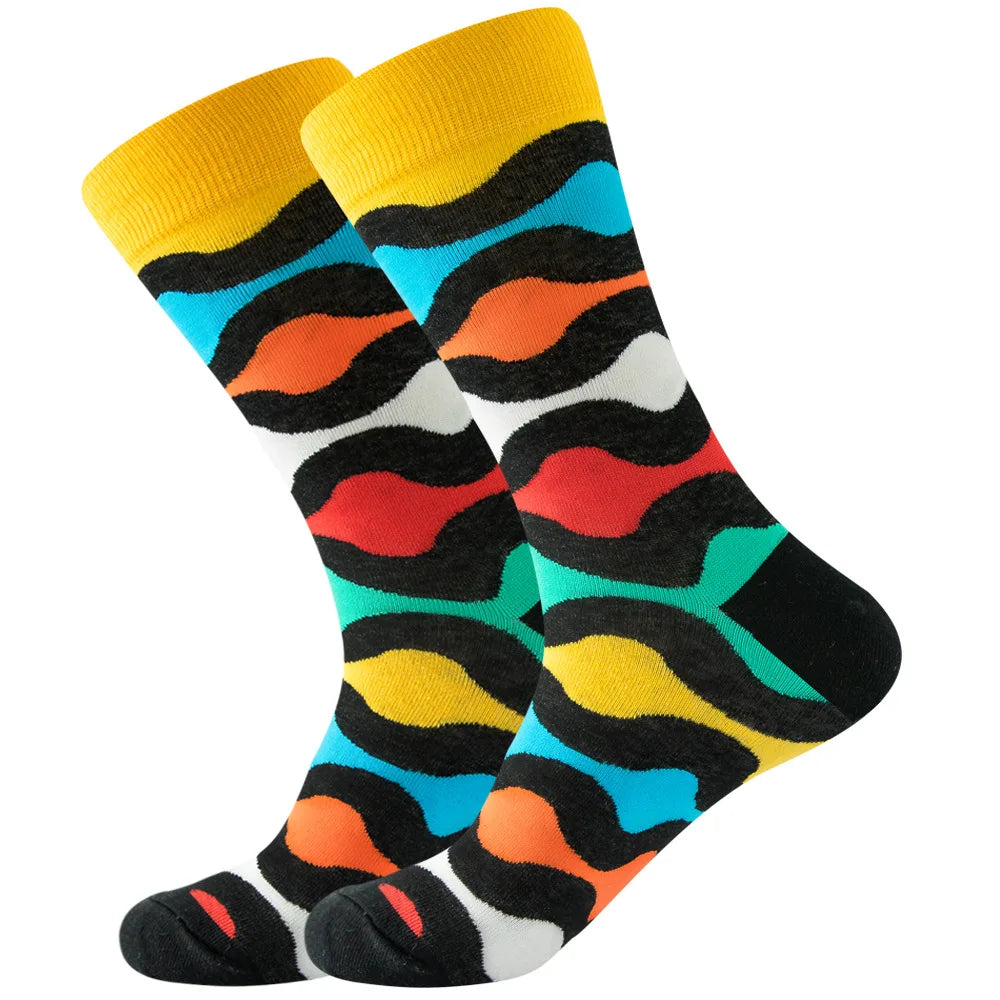 Sock Combed Cotton Funny Men's Big Size Crew Harajuku Hip Hop Thick Long Socks