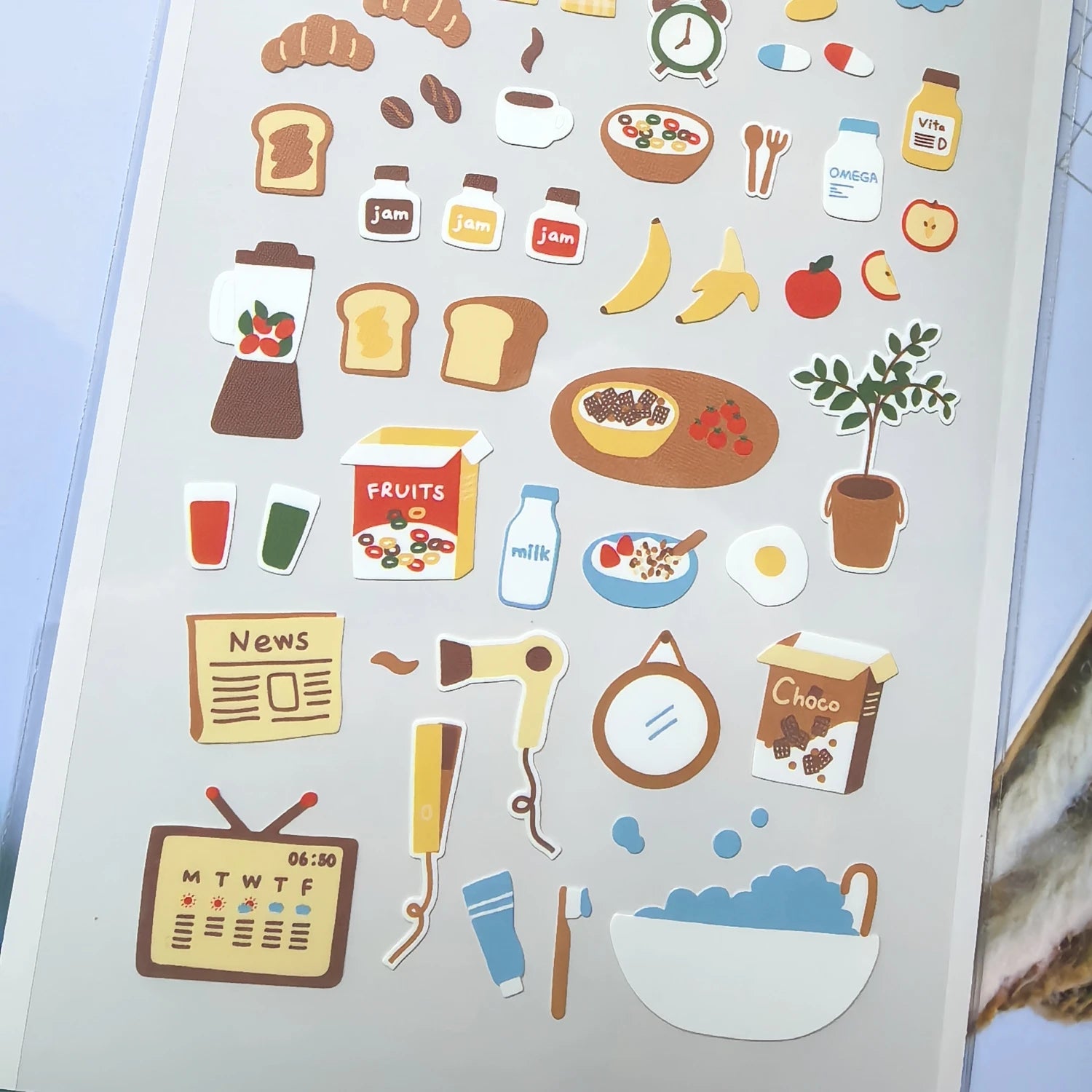 Korean Import Suatelier Good Morning Breakfast Stickers Scrapbooking Diy Journaling Diar detail view
