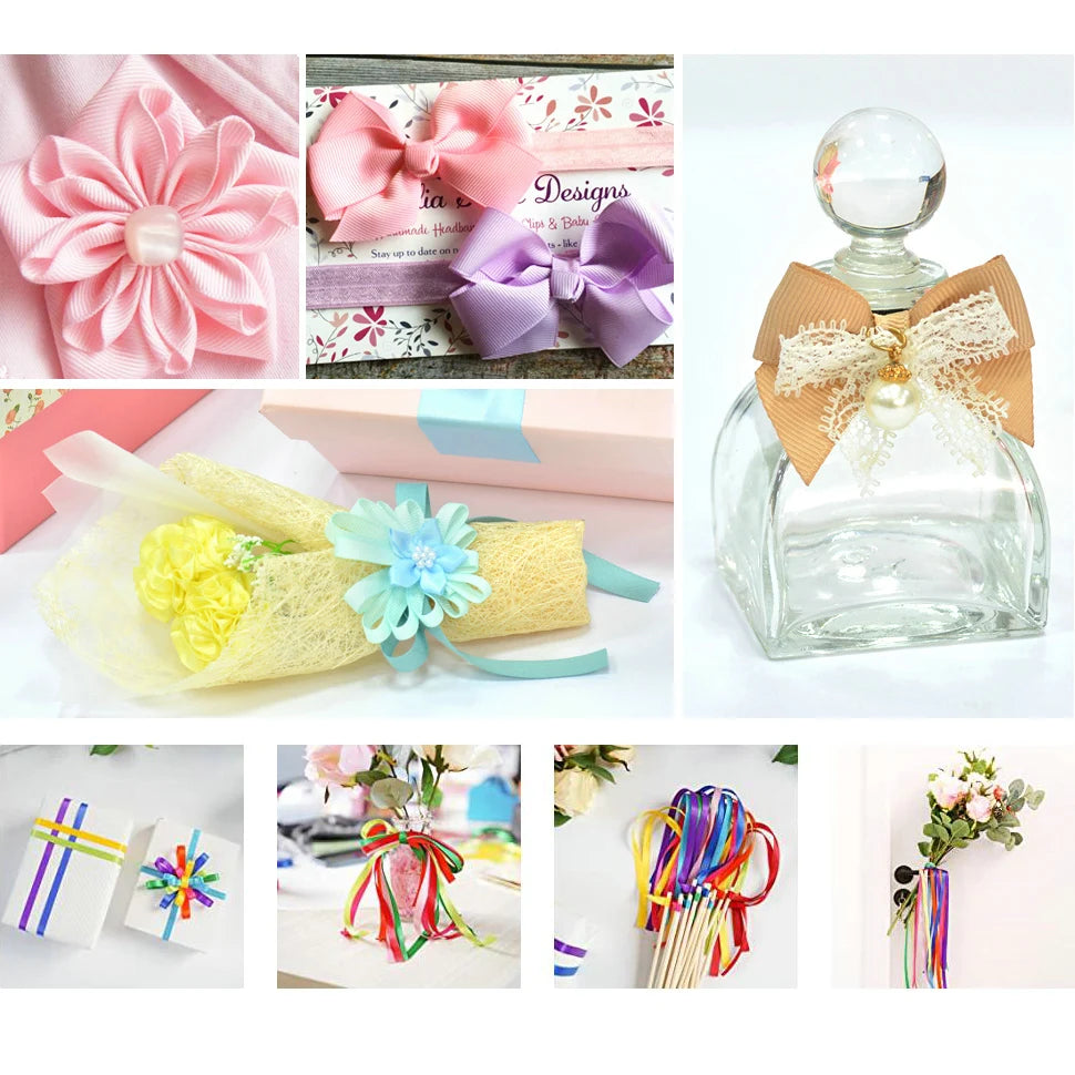 10 Meters Grosgrain Polyester Ribbon for DIY Crafts Gift Wrapping Wedding Christmas additional angle