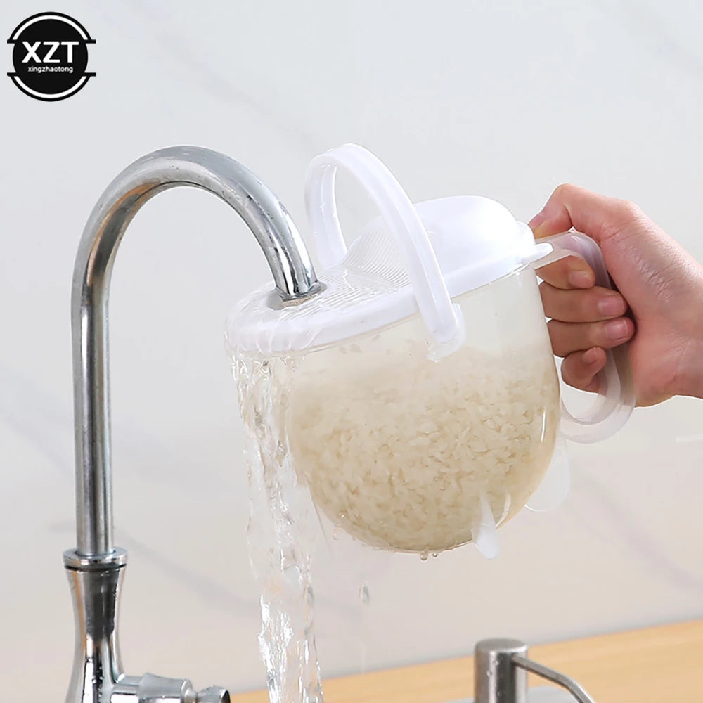 Portable Plastic Cleaning Rice Bean Sieve Hands-free Kitchen Rice Cleaning Tool additional angle
