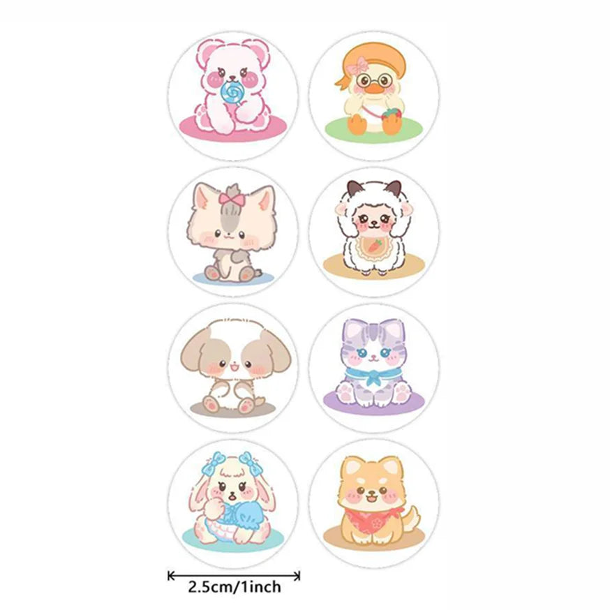 Teacher Reward Stickers for Kids | 100-500pcs Cute Animal Motivational Stickers detail view