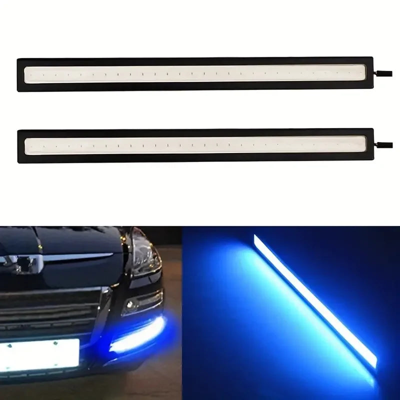 2 PCS Super Bright 17CM LED COB Fog Bulb Car DRL Strip | 12V 6500K Daytime Running Li lifestyle view