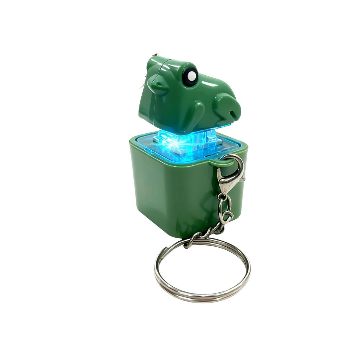 Croaking Frog Fidget Toy Keychain Rechargeable Frog Keychain with Sound & LED Lights, alternate view
