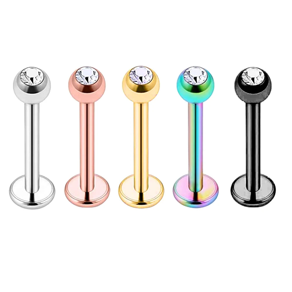 5pcs Tragus Stud Earring Set | Heart CZ Cartilage Piercing Jewelry alternate view