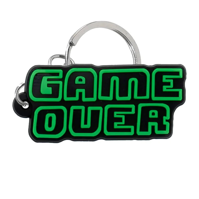 1PCS PVC new style Game Machine Keychain & Keyring Cute Gamepad Joystick Key Chain additional angle