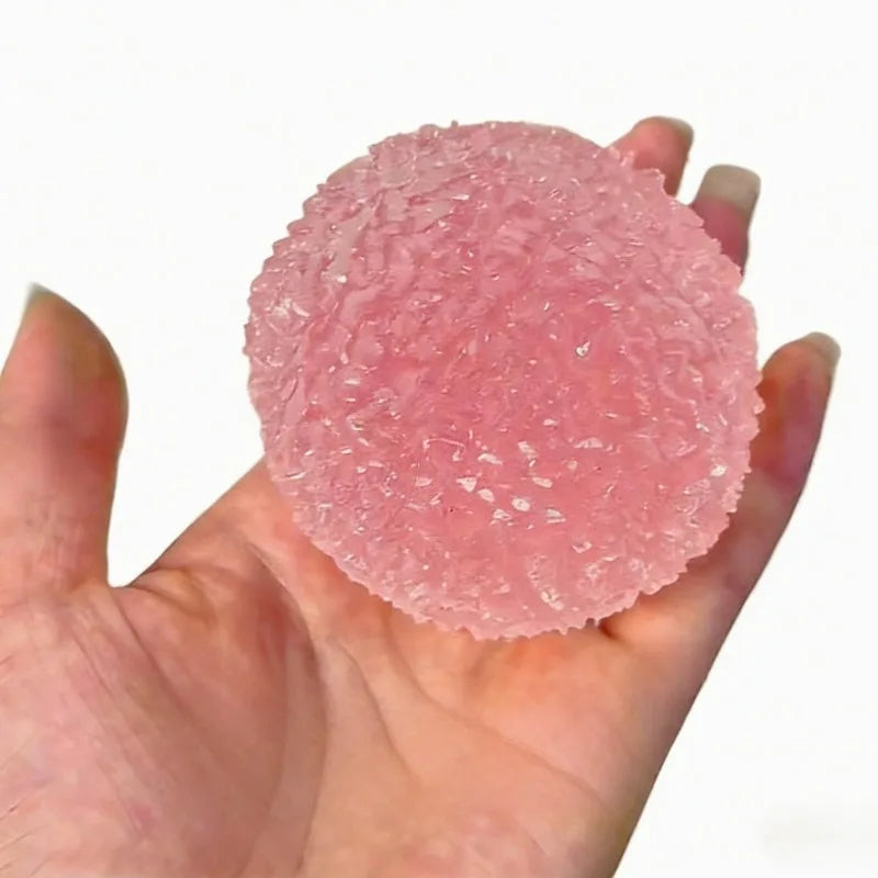 Squishy Ice Ball Maltose Fidgets Toy Super Soft Pink Mochi Slow-rebound Squeeze Toy A alternate view