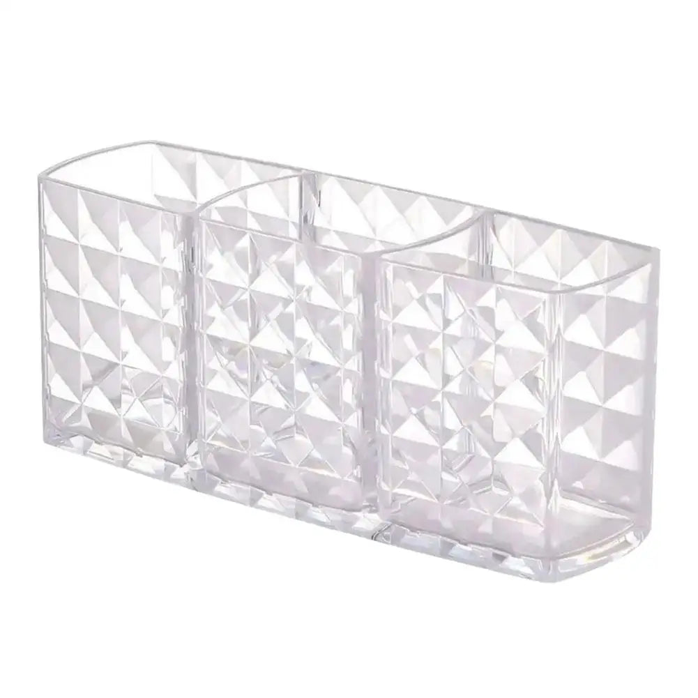3 Slots Makeup Brush Holder Makeup Organizer Cosmetic Storage Box Lipstick Eyebrow Pe alternate view