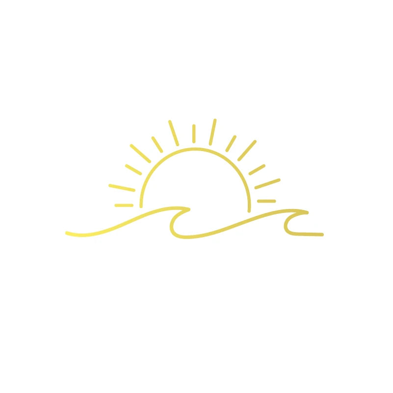 Sunset Over Ocean Scene RV Camper Decal | Beach Sunset Vinyl Sticker for Car Window L lifestyle view