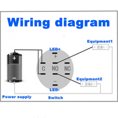 16/19/22mm Waterproof Metal Push Button Switch | 2NO2NC Self-Locking Automotive Engine P detail view