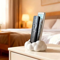 Cute 3D Cloud-Shaped Remote Control Holder - Desktop Home Storage Organizer Stand for TV/Air Conditi