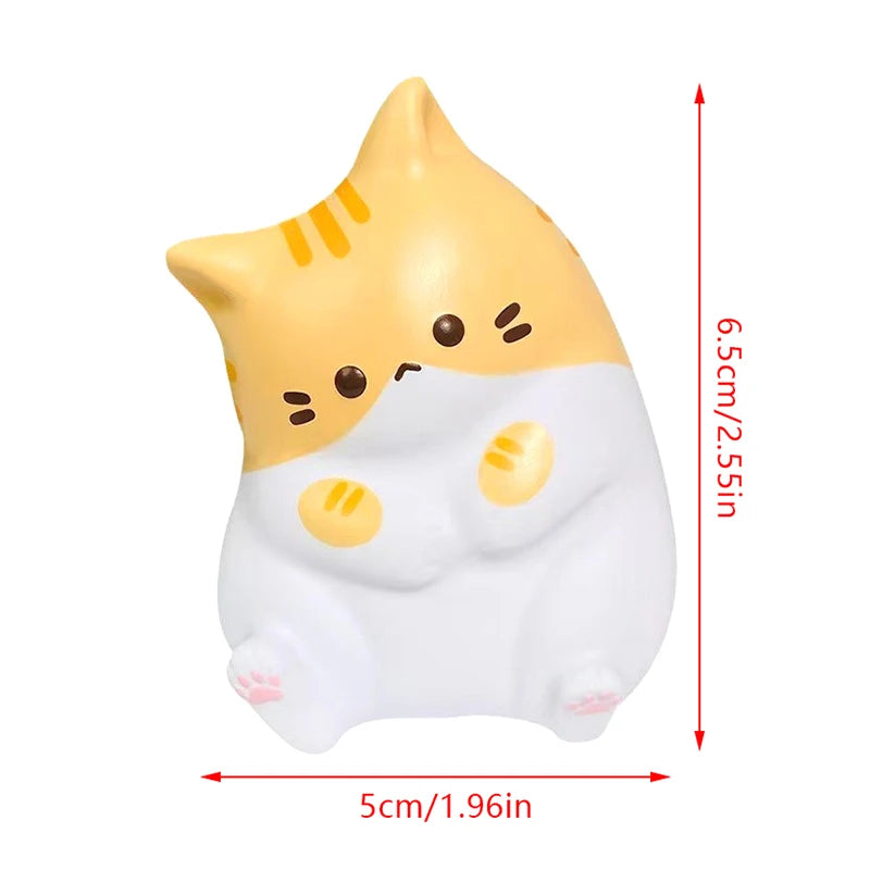 Cat Stress Relief Squishy Toy | Slow Rising PU Squeeze Antistress Ball additional angle