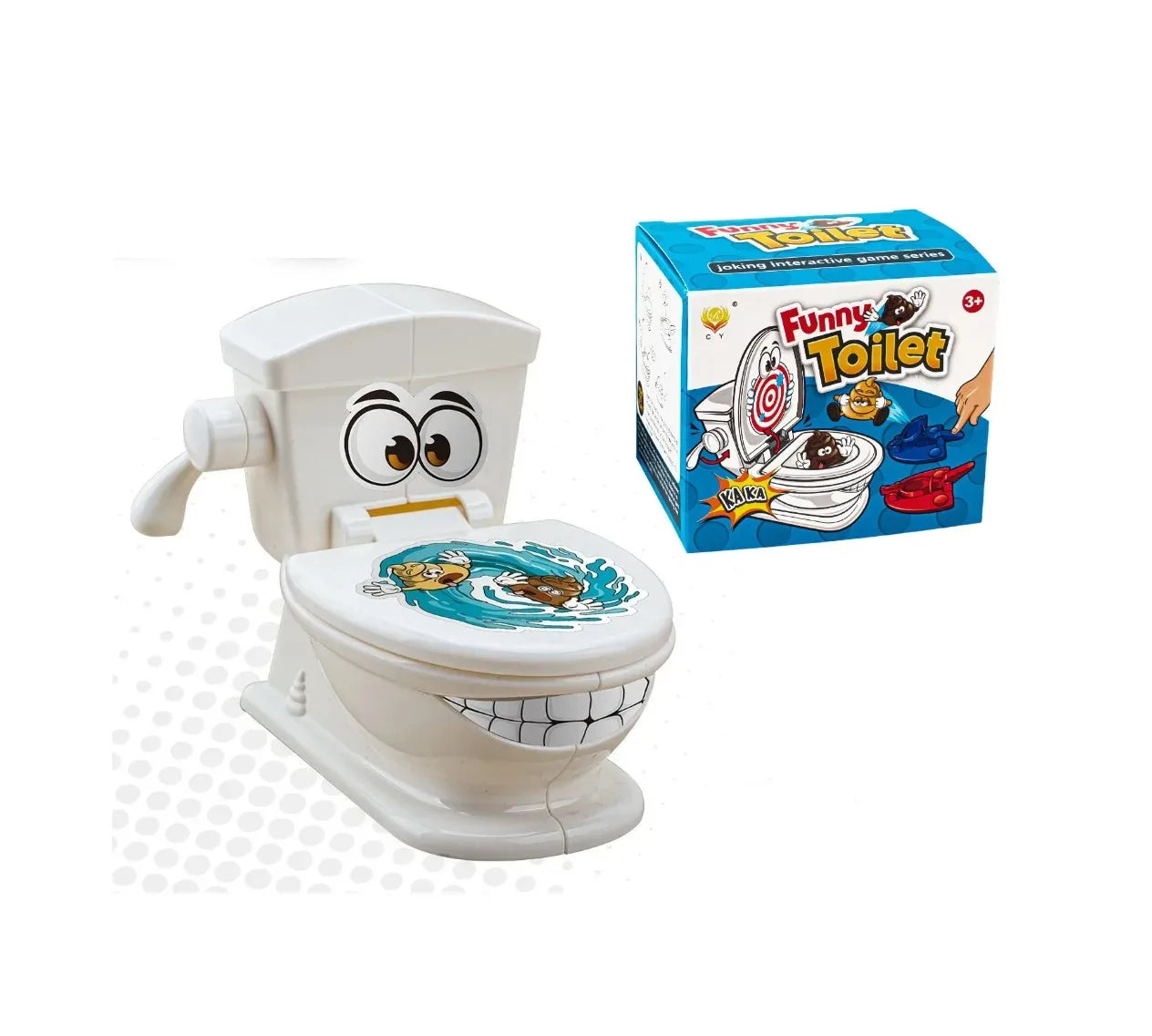Ejection Toilet Joke Toy Stool Toilet Seat Two-Person Interactive Battle Table Game S alternate view