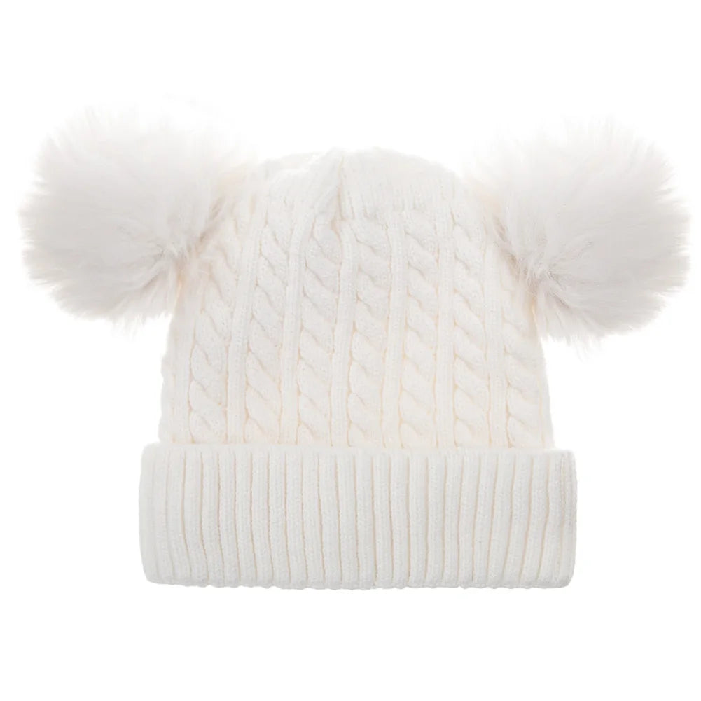 Baby Knotted Turban Hat | Warm Fleece Lined Beanie for Infants detail view