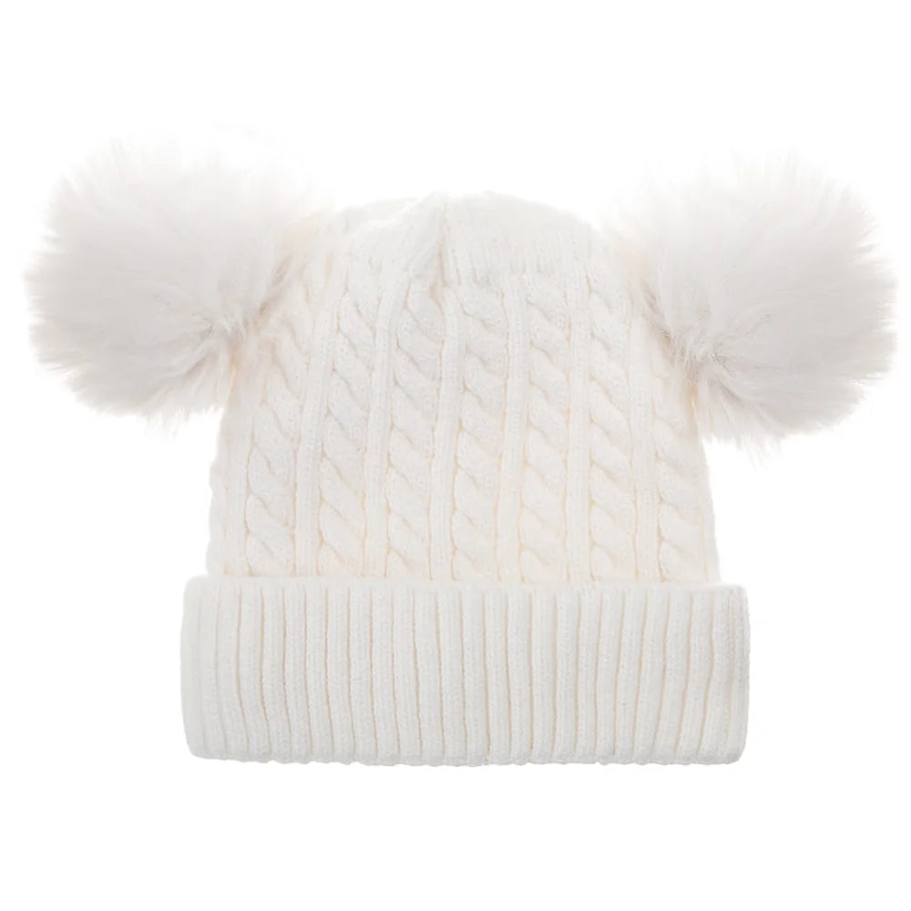 Baby Knotted Turban Hat | Warm Fleece Lined Beanie for Infants detail view