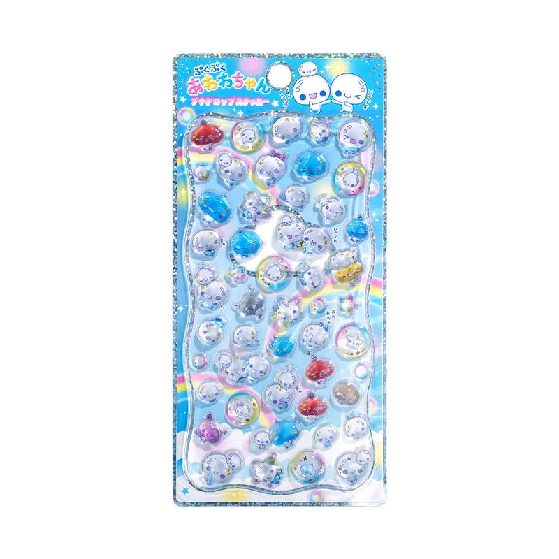 Cartoon Japanese 3D Crystal Relief Stickers Fashion Girls DIY Phone Water Cup Decorat lifestyle view