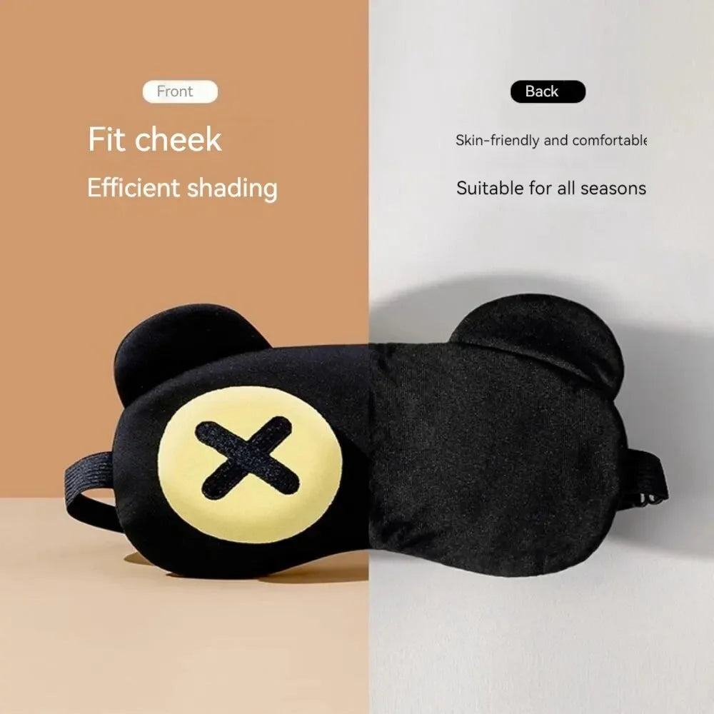 Cute Eye Mask Sleep Soothing Eye Fatigue Warm Compress | Comfortable Children and Stud close-up view