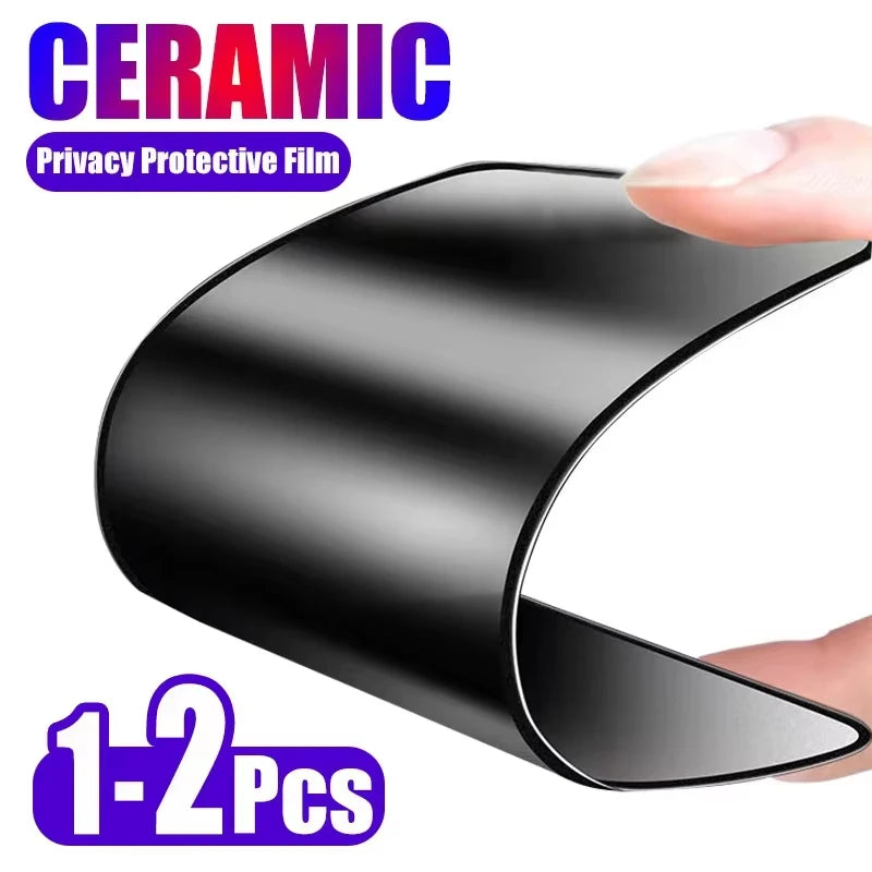 2PCS Privacy Ceramic Film For iPhone 18 17 16 15 14 11 13 12 Pro Max Air 16e 15 16 Plus XS Max XR X 7 8 SE 2020 Screen Protector