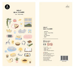 Korean Import Suatelier Lazy Sunday Stickers Scrapbooking Diy Journal Dairy Cute Decor close-up view