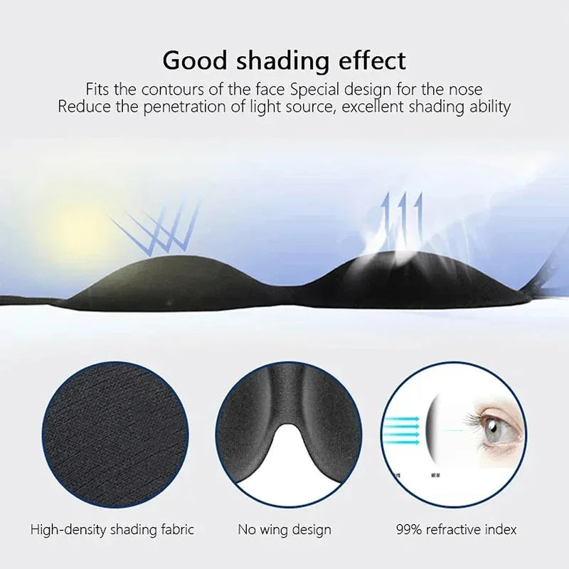 3D Contoured Sleep Mask for Men and Women | Zero Pressure Light Blocking Eye Cover lifestyle view