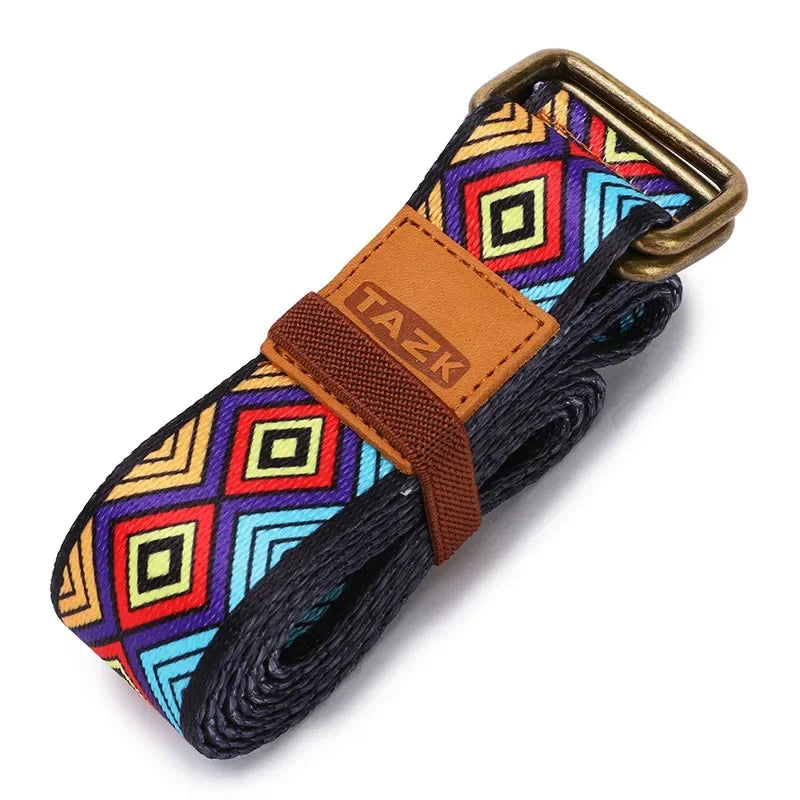 Vintage Yoga Strap 2.5M | Cotton Stretching Band for Dance and Fitness detail view