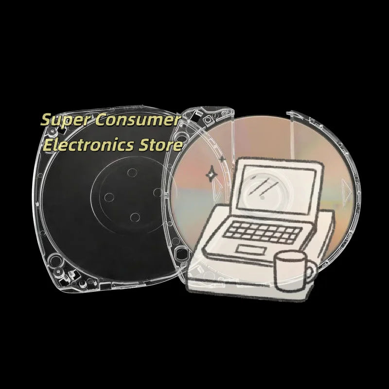 5PCS OEM PSP UMD Replacement Shell – Transparent Disc Case Cover for PSP 1000, 2000, 3000 Models, 5-