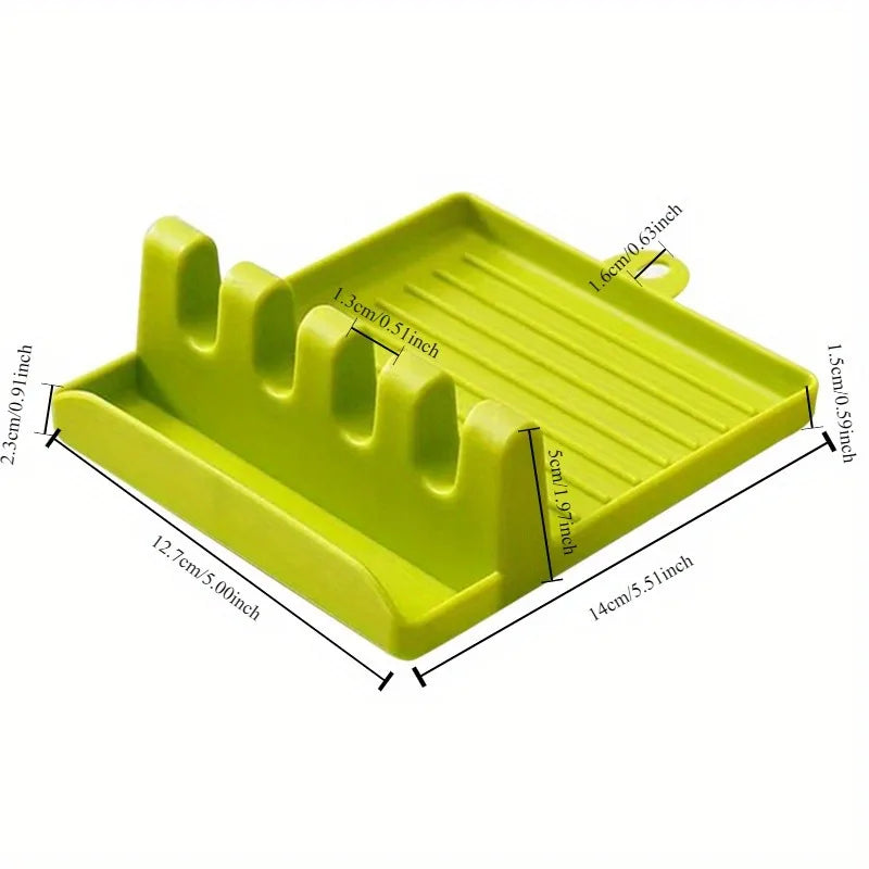 Plastic Spoon Rest with Chopstick Slot | Kitchen Counter Organizer alternate view