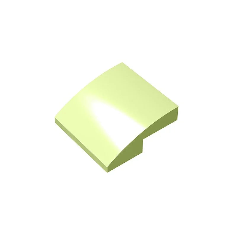 Gobricks GDS-1270 Slope, Curved 2 x 2 Inverted | Compatible with Lego 32803 Building B close-up view