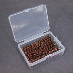 50pcs Silver Color Metal U Shaped Hair Clips Wedding Bridal Bobby Pins Alloy Waved Hai close-up view