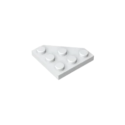 Gobricks GDS-556 Wedge Plate 3 x 3 Cut Corner | Compatible Building Block for DIY detail view