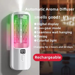 50ml Wall Mounted Aroma Diffuser with Time Setting | USB Rechargeable Air Freshener detail view