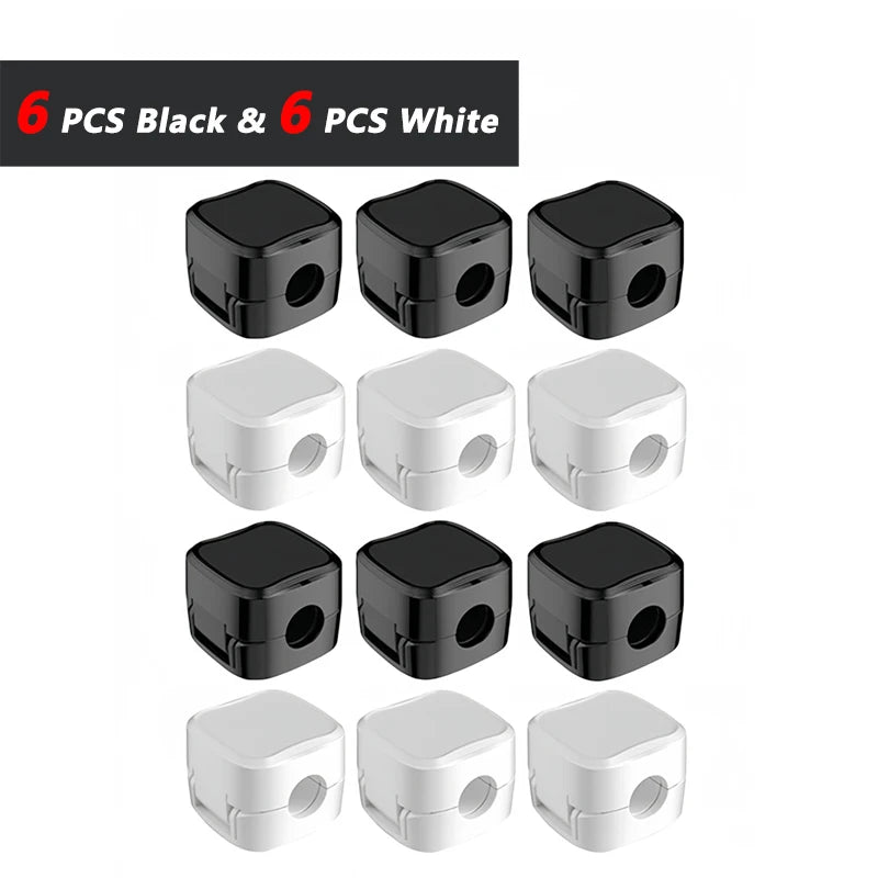 iLMH Non-magnetic Strong Cable Clips Adjustable Cord Holder, Adhesive Under Desk Mgmt alternate view