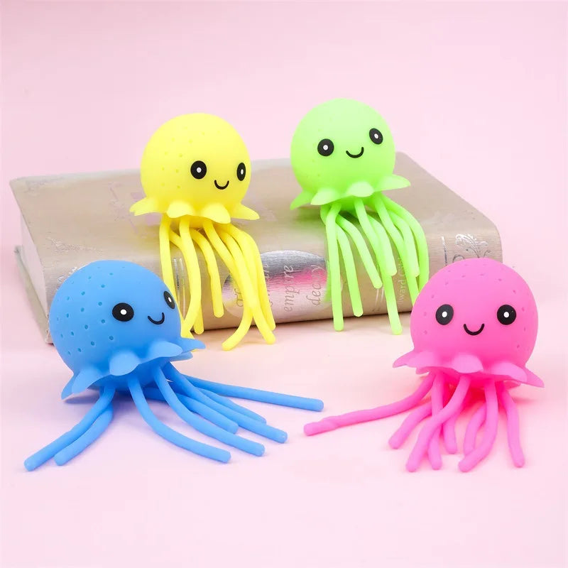 Novelty Squeeze Toy for Stress Relief, Crab, Duck, Whale and Octopus Designs Realistic B detail view