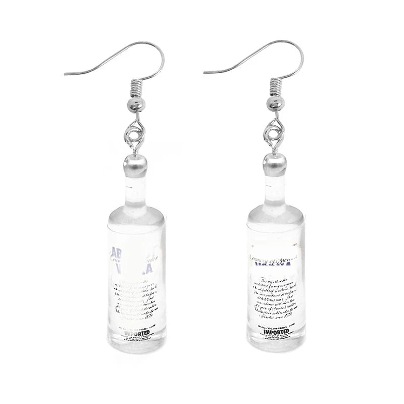 Food Drop Earrings Hamburger Pizza Chicken Leg Candy Bottle Resin