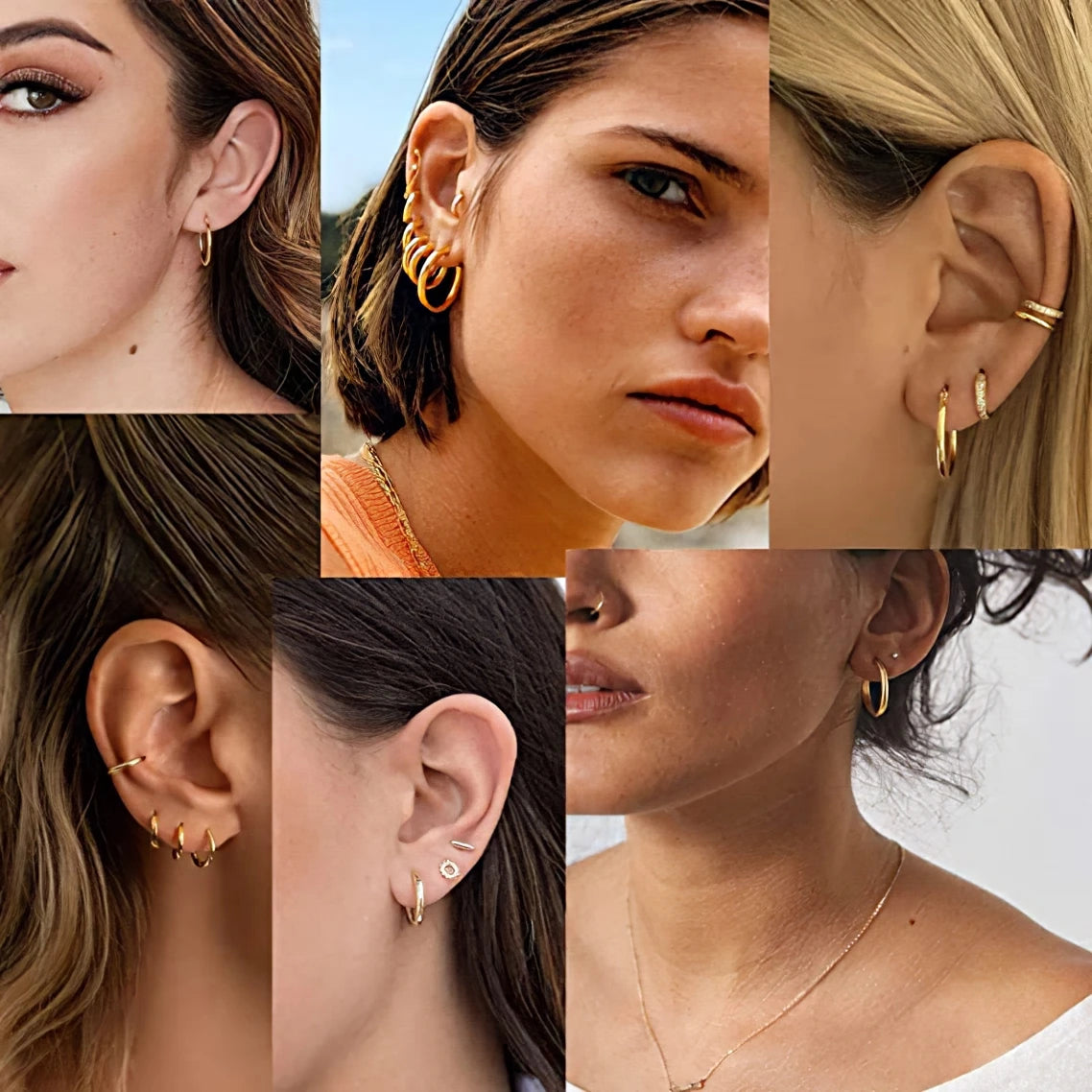Stainless Steel Gold Hoop Earrings