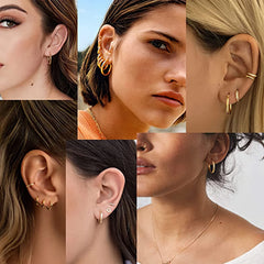 Stainless Steel Gold Hoop Earrings