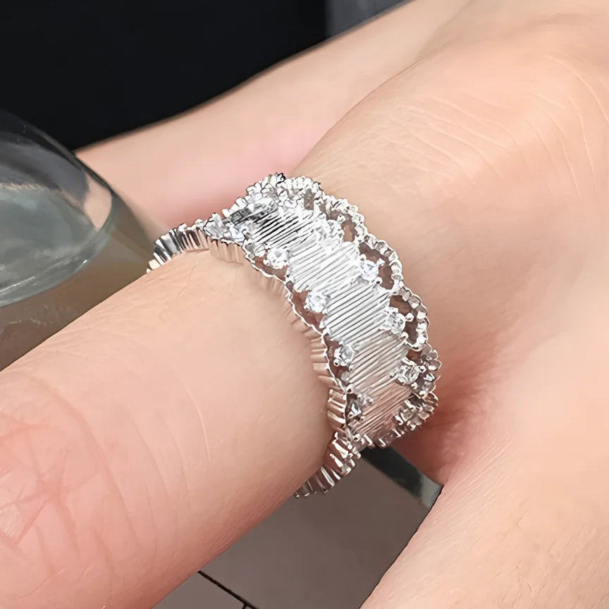 VENTFILLE 925 Sterling Silber Verstellbare Ringe | Vintage Hip Hop Paarschmuck