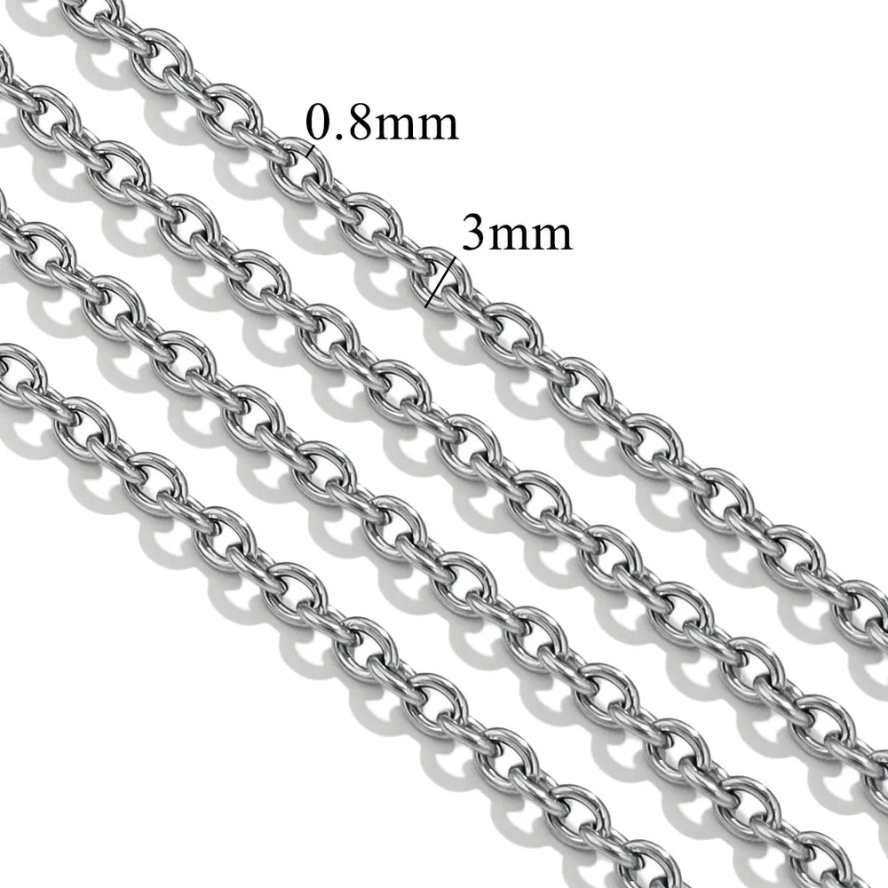 1 Meter Stainless Steel Chain Gold Silver DIY Jewelry Making Chain Necklace Bracelet Cha detail view