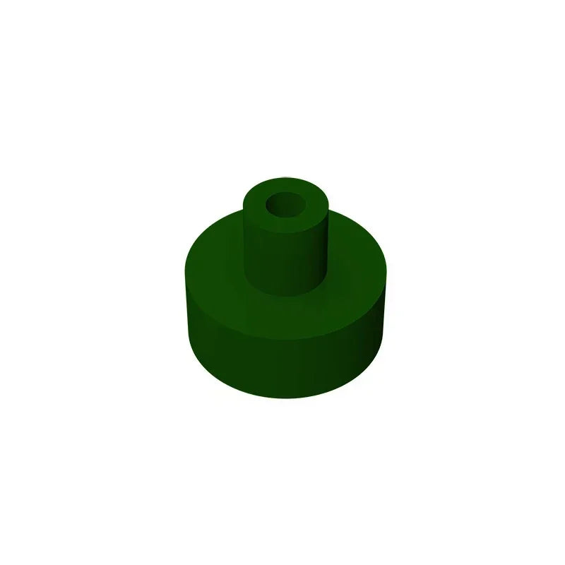 Gobricks Tile Round 1x1 with Bar and Pin Holder | Compatible Building Block close-up view