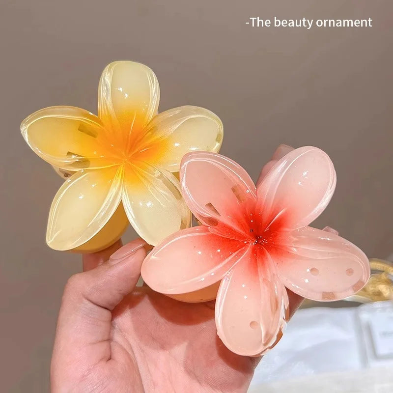 Bohemian Flower Hair Claw Clip For Women Sweet Floral Hair Claws Crab Clamp Barrettes alternate view