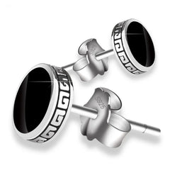 Lihong Personalized 925 Silver Earrings Men'S Single Earrings Street Punk Hip-Hop Jewe close-up view